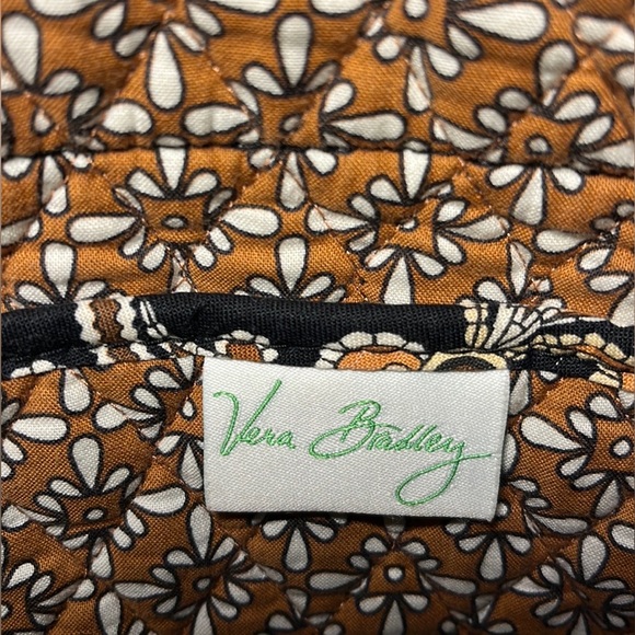 Vera Bradley Retired Cafe Latte Morgan Zipper Tote - Picture 2 of 6